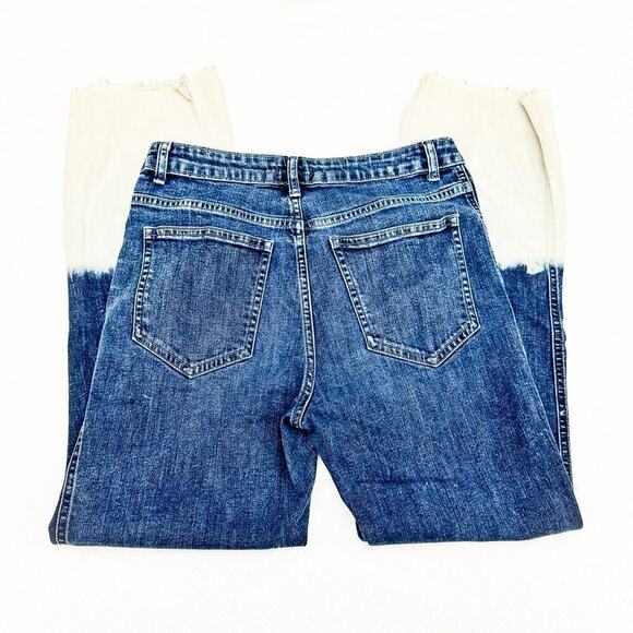 Miaou Button Fly Dipped Die Bleached Ankle Denim Jeans Size 28 - Picture 5 of 10